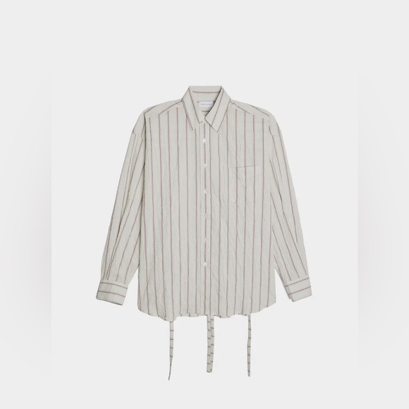 John Elliott Other - nwt JOHN ELLIOTT Men's Crinkled Tie Shirt in Manhasset Stripe Size Large
